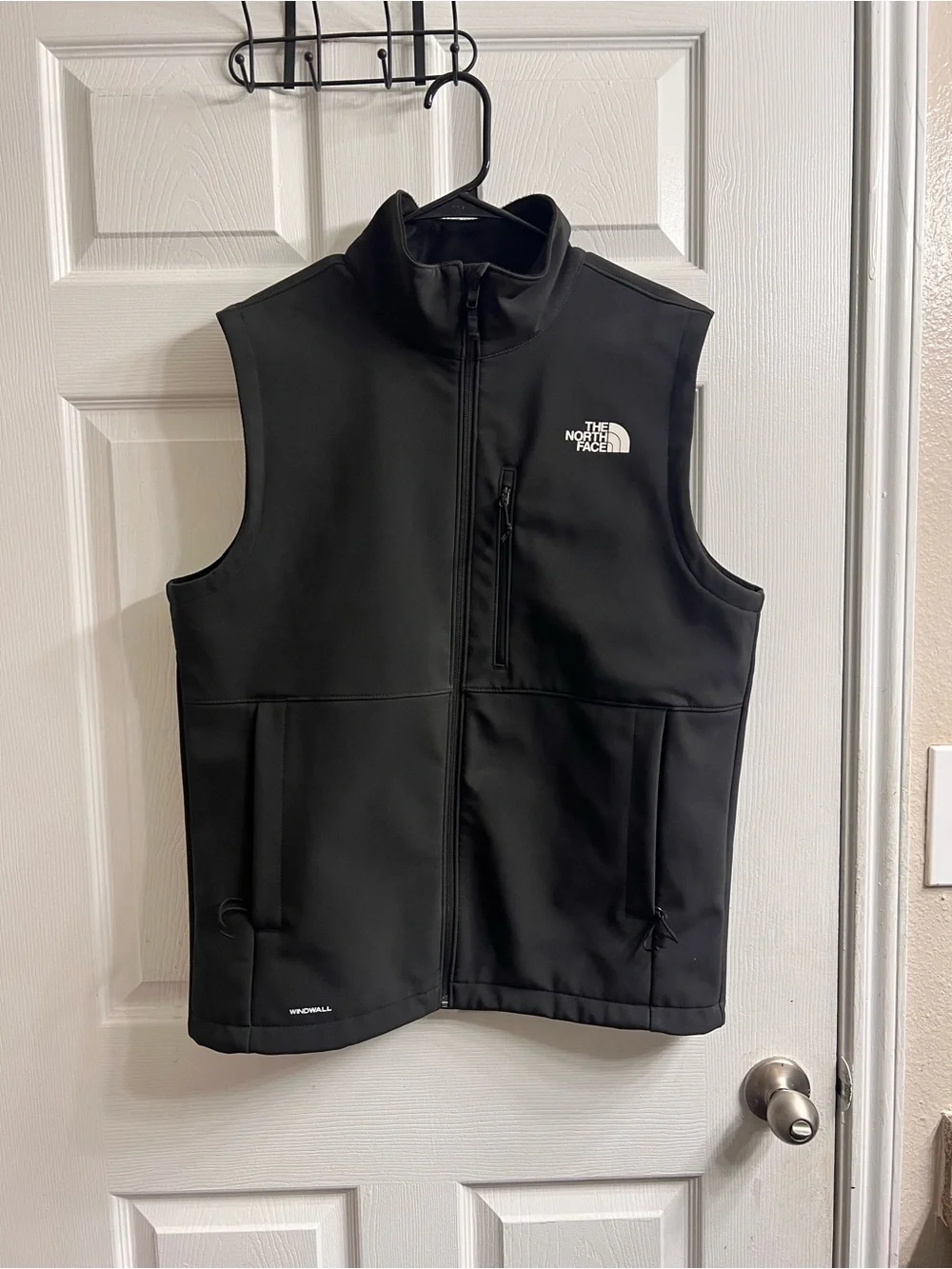 The North Face Black Men's Softshell Vest with Chest Zip Pocket